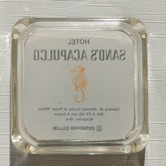 Vintage Ashtray Sands Hotel Acapulco Seahorse - Picture 2 of 4